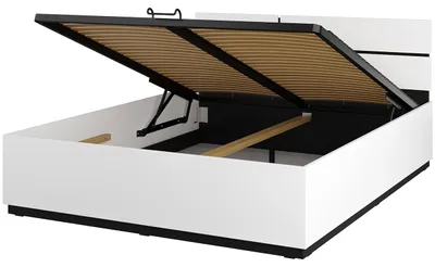 Obrázek produktu pro Postel s úložným prostorem 160x200 CROSI 51 bílá / černá