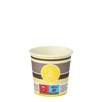 Produktbild von Trinkbecher, Pappe "To Go" 0,1 l Ø 6 cm · 6 cm "Coffee Rings"