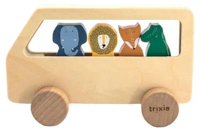 Image de Trixie Bus des animaux en bois, 5dlg.
