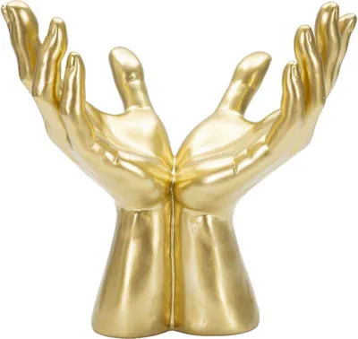 Produktbild von Mauro Ferretti Handskulptur Peace Hands 25x15x24 cm gold