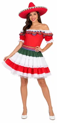 Produktbild von Mexikanisches Kostüm "Senorita Bonita" für Damen | Kleid Größe: 40/42