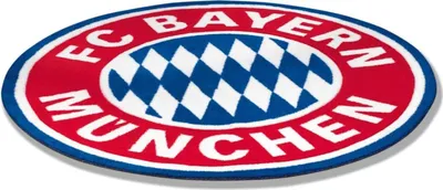 Produktbild von FC Bayern München Teppich Logo rund Durchmesser 1m