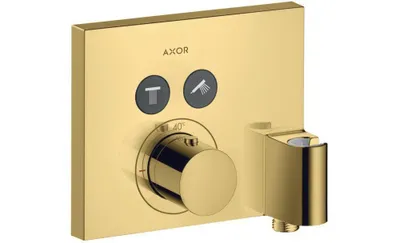Produktbild von Thermostat AXOR SHOWERSELECT SQUARE UP f 2 Verbr m FixFit u Porter pol. go o polished gold optic