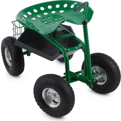 Obrázok produktu pre Waldbeck Park Ranger, záhradné sedadlo, mobilné, otočné o 360°, do 130kg, zelené