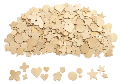 Image de Colorations - Formes en bois naturel en 5 motifs, 350pcs.