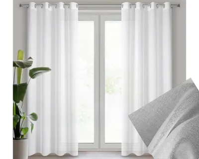 Obrázok produktu pre Hotová záclona s krúžkami - Margo hustá biela štruktúra, 140 x 250 cm, ZA-408998