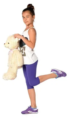 Produktbild von Kinder 3/4 Leggings in 22 Farben Baumwolle; Violett 98