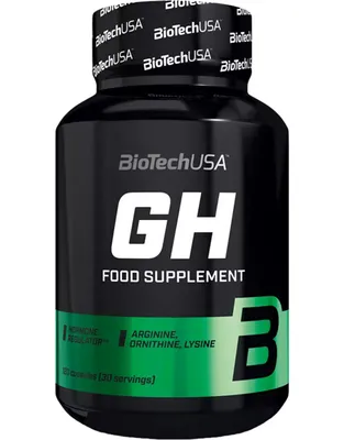 Zdjęcie produktu dla BioTech USA GH 120 kapsuek / Wsparcie hormonu wzrostu / Suplement diety z wysok zawartoci argininy AKG, L-ornityny i L-lizyny wzbogacony witamin B6
