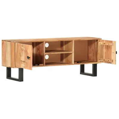 Image de vidaXL Meuble TV 118 x 30 x 45 cm bois massif acacia