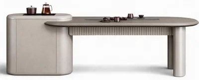 Immagine prodotto di Tavolo da pranzo moderno con un'illuminazione elegante e una forma minimalista