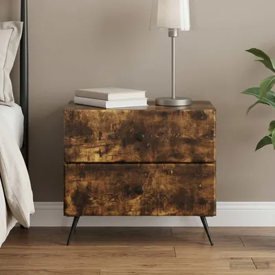 Obrázek produktu pro vidaXL Noční stolek, barva dubu, rozměry 62 x 34,5 x 47,5 cm, materiál: dřevotříska