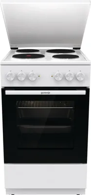 Zdjęcie produktu dla Gorenje GE5A23WH, Kuchenka wolnostojąca, Biały, Obrotowy, Biały, Płyta uszczelniona, 4 stref(y)