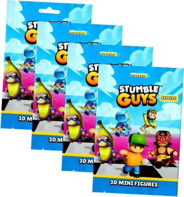 Produktbild von Stumble Guys 3D Sammelfiguren Serie 5 - Chrome Figur - 4 Tüten