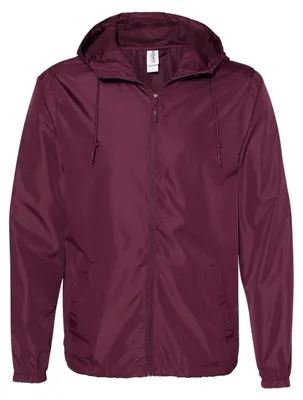 Productafbeelding van Independent - Winddichte jas voor heren/dames, uni, lichtgewicht (maat XS) (bordeauxrood)