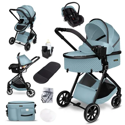 Produktbild von GagaDumi SoHo 3in1 Kinderwagen – i-Size Autositz, 6,8 kg, inkl. Zubehör – Leicht & kompakt für Stadt & Land