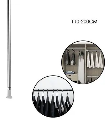 Zdjęcie produktu dla Teleskopowy karnisz aluminiowy 110–200 cm z powłoką antypoślizgową