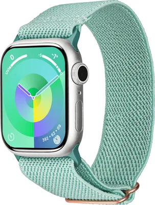 Produktbild von ARTWIZZ WatchBand Flex für Apple Watch Series 9-7 (41mm), 6-4 & SE (40mm), 3-1 (38mm) - Textil Uhrenarmband - Türkis