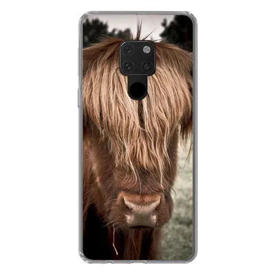 Produktbild von MuchoWow® Handyhülle Schutzhülle Hülle für Huawei P40 Lite Schottischer Highlander - Baum - Gras Silikon Softcase Handy Hülle - Handy