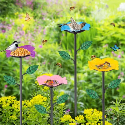 Bienentränke aus Glas, 4er-Set, Bienen-Wasserspender, Garten