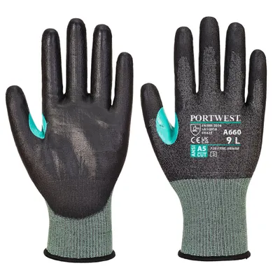 Produktbild von Portwest A660 CS VHR18 PolyurethanSchnittschutzhandschuh Black Gr. S
