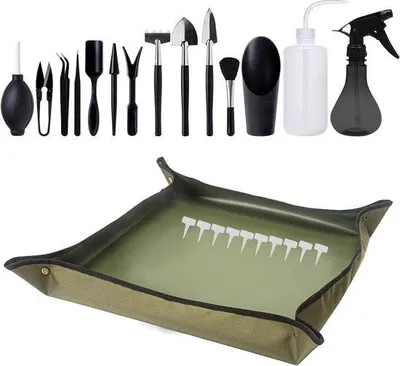 Produktbild von Gartenwerkzeugset - 25 Stück mit Überfüllmatte wasserdicht und faltenbar