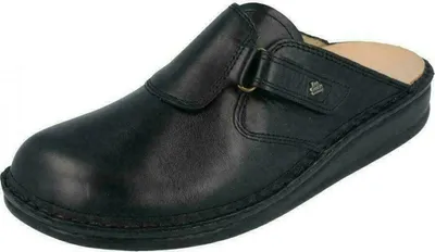 Produktbild von Finn Comfort, Venedig, Uni, Damen Herren, Pantolette, Schwarz, Leder, NEU - Damenschuhe Pantolette / Zehentrenner, Schwarz, leder (bosco)