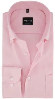 Produktbild von Casual uni rosa Langarm-Button-Down-Hemd Venti
