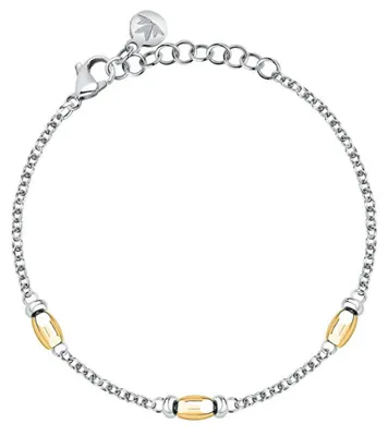 Imagen del producto de Elegante pulsera bicolor con perlas, modelo SAXQ18