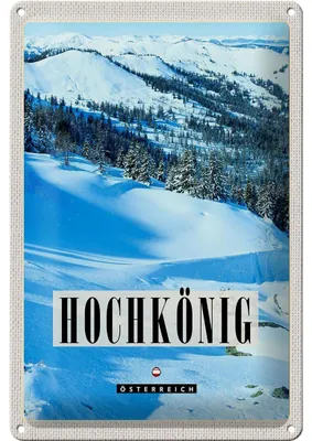 Produktbild von Blechschild Reise 20x30cm Hochkönig Skipiste Winter Schnee Natur