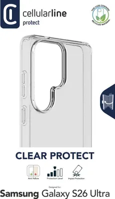 Image de Cellularline Clear Protect - Galaxy S26 Ultra Coque rigide avec bords en caoutchouc