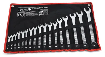 Obrázok produktu pre Sada kombinovaných očkoplochých kľúčov 8 - 32mm, 17ks, Tvardy