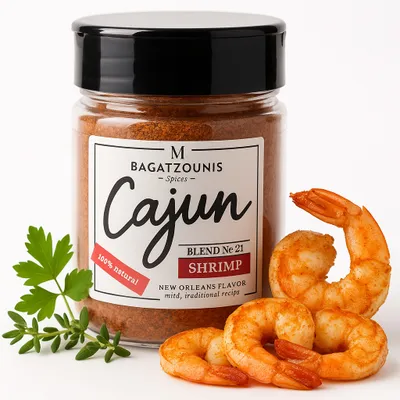 Produktbild von Bagatzounis Cajun-Gewürzmischung für Garnelen und Fisch 100 g