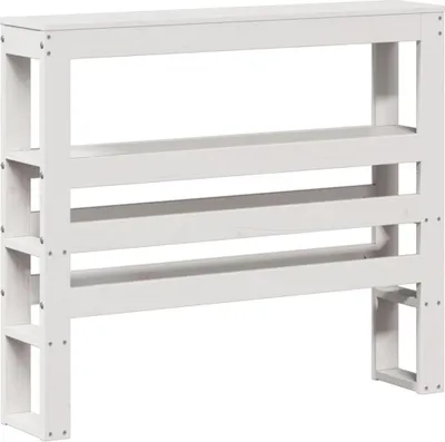 Produktbild von vidaXL Kopfteil mit Ablagen Weiß 90 cm Massivholz Kiefer