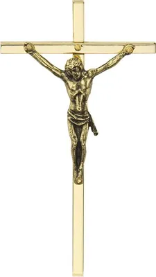 Immagine prodotto di Croce appesa, ottone, oro, 9,5 cm