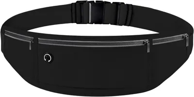 Imagen del producto de Cinturón para correr, impermeable, ultradelgado, con 3 compartimentos, ideal para llevar el teléfono móvil, para correr y para actividades físicas