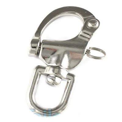 Produktbild von Schnappschäkel Wirbelauge 123mm Edelstahl rostfrei Niro V4a Paniksnap