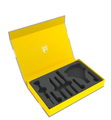 Produktbild von Gelbe Magnetbox mit Schaumstoff für Bastelwerkzeuge, 8 Fächer