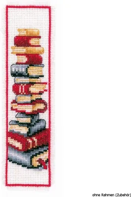 Produktbild von Vervaco Lesezeichen "Bücherstapel", Zählmuster