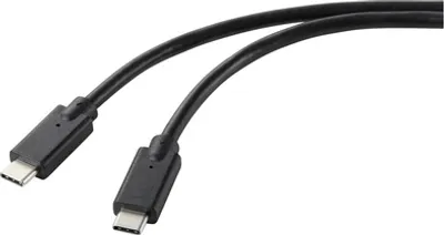 Produktbild von Renkforce RF-5251918, 1 m, USB C, USB C, USB 2.0, 0,48 Gbit/s, Schwarz
