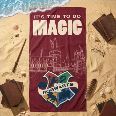 Produktbild von Harry Potter Hogwarts Badetuch Strandtuch