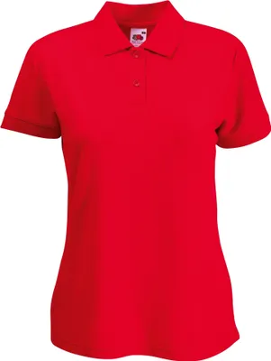 Image de Polo 65/35 Fruit Of The Loom Damen, Kurzarm BC384 (XS) (Rot)