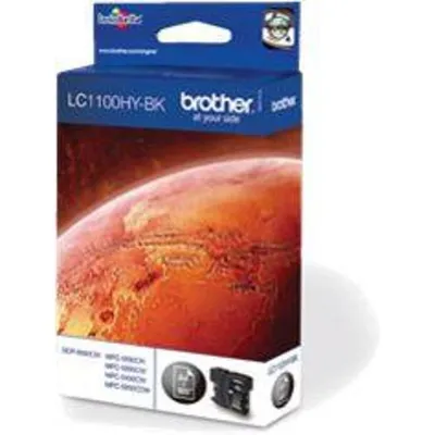 Zdjęcie produktu dla Brother LC1100HYBKBP, Czarny, Tusz na bazie pigmentu, 1 szt., 450 stron(y), Jednopak
