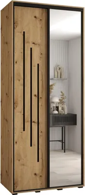 Produktbild von MEBLE KRYSPOL Davos 9 Schrank, zwei Türen - 235,2x100x45 cm - Artisan  Artisan Schwarz