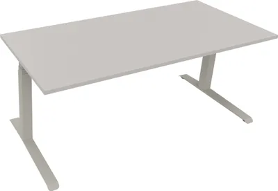 Produktbild von Sitz-/Stehtisch Kufe Doppels. Quad. B1800xT800xH645-1275 si/Lichtgrau