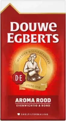 Produktbild von Kaffee Douwe Egberts Schnellfiltermahlung Melange Rot 250gr | Packung mit 250g | 24 Stück
