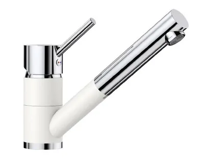 Obrázek produktu pro Kuchyňská baterie s ruční sprchou Blanco Antas-S chrom stříbrná granit bílá lesklá 515350