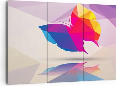 Produktbild von Bild auf Leinwand - Leinwandbild - Schmetterling Illustration Grafik - 165x110cm - Wand Bild - Wanddeko - Leinwanddruck - Bilder - Kunstdruck - Leinwand bilder - Wandkunst - CE165x110-2806