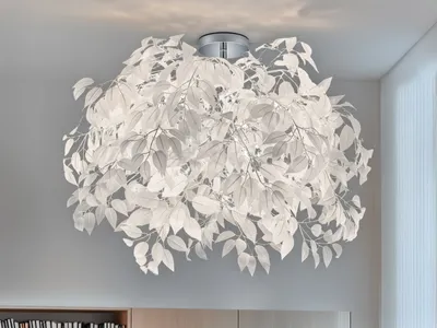 Produktbild von Reality Leuchten Deckenleuchte LEAVY DH 70x73 cm silber Deckenlampe