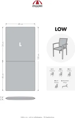 Produktbild von DOPPLER Kissen niedrige Rückenlehne LIVING D-2916
