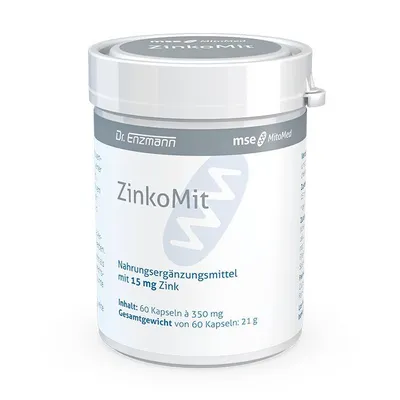 Produktbild von Dr. Enzmann ZinkoMit 15 mg Zink Bisglycinat - MSE - Immunsystem - Vegan